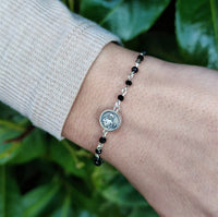 St Michael / Schutzengel Armband - verstellbare Schnur