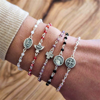 St Michael / Schutzengel Armband - verstellbare Schnur