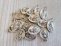 St Peter / Saint Paul Reversible Pendant - 1" - Silver Tone