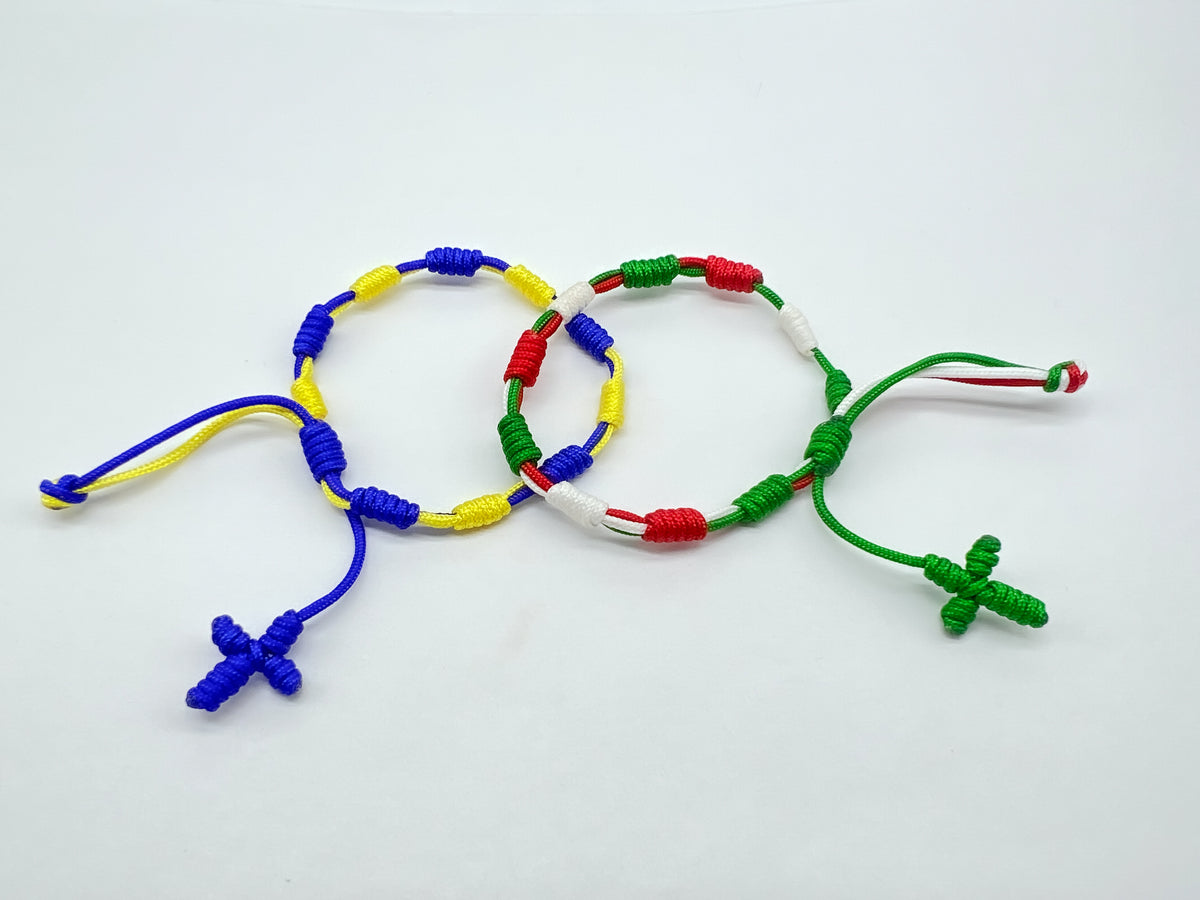 Buy Multi Colored Knotted Cord Rosary Kits