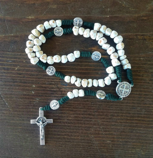 Kaufe Heiliger Benedikt Rosenkranz Halskette Kreuz katholisches