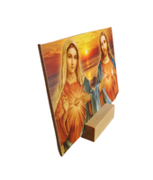 Sacred Heart of Jesus and Mary Painting Print Photo Plaque