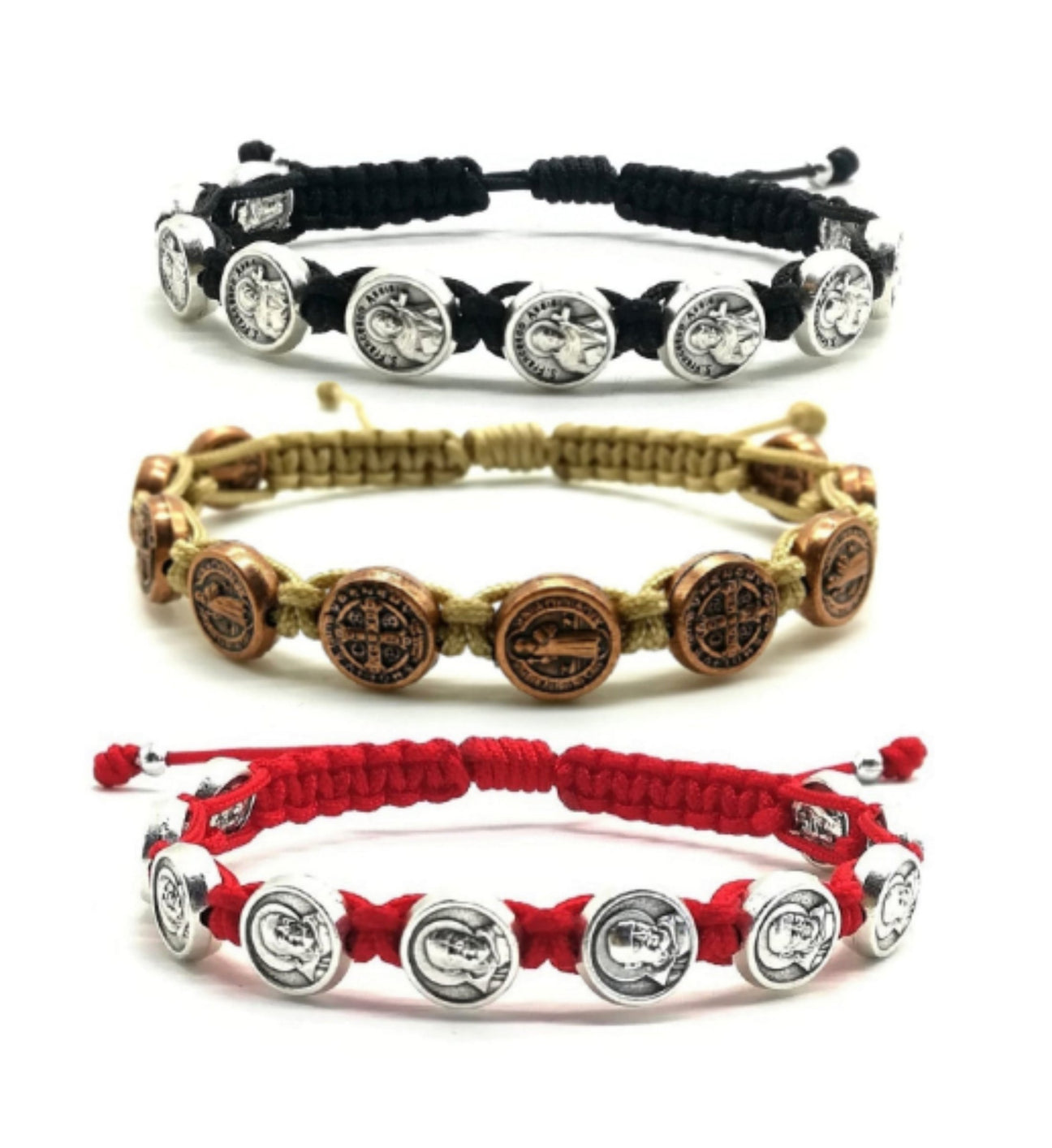 Venerare Adjustable Catholic Cord Bracelet With Enamel – Immaculate Conception Design (Made In Italy) - View #10