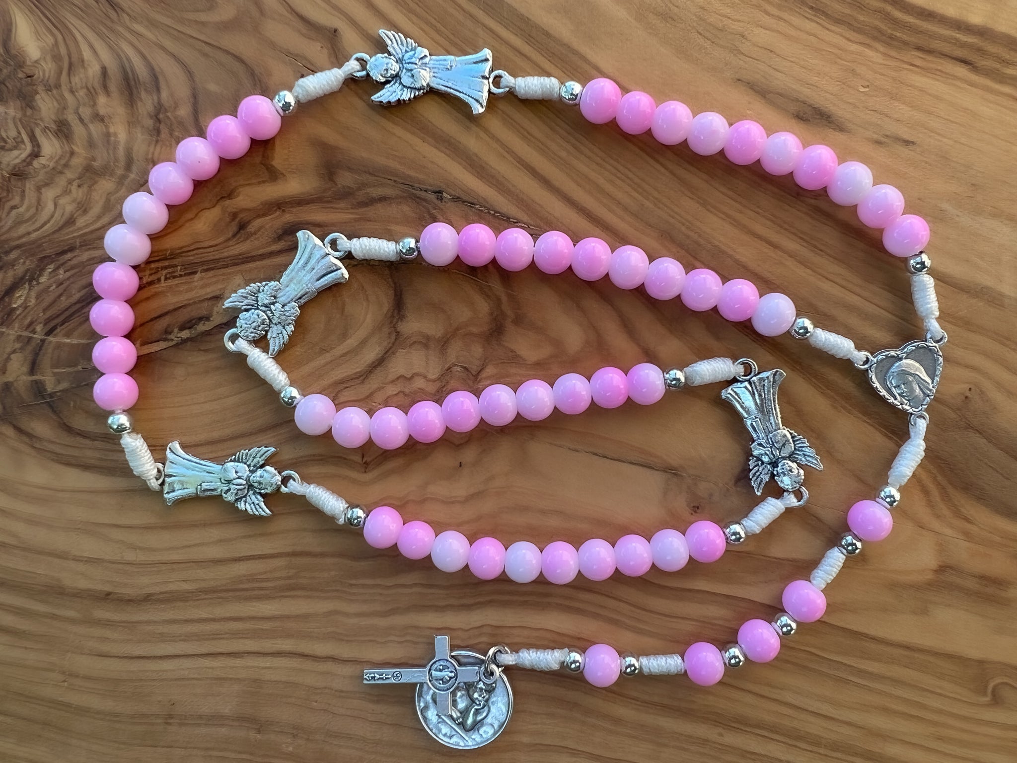 Angel Bracelet, Pink Bracelet, Guardian Angel, Confirmation Gift