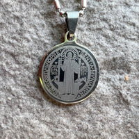 
              St Benedict Stainless Steel Medal Necklace
            