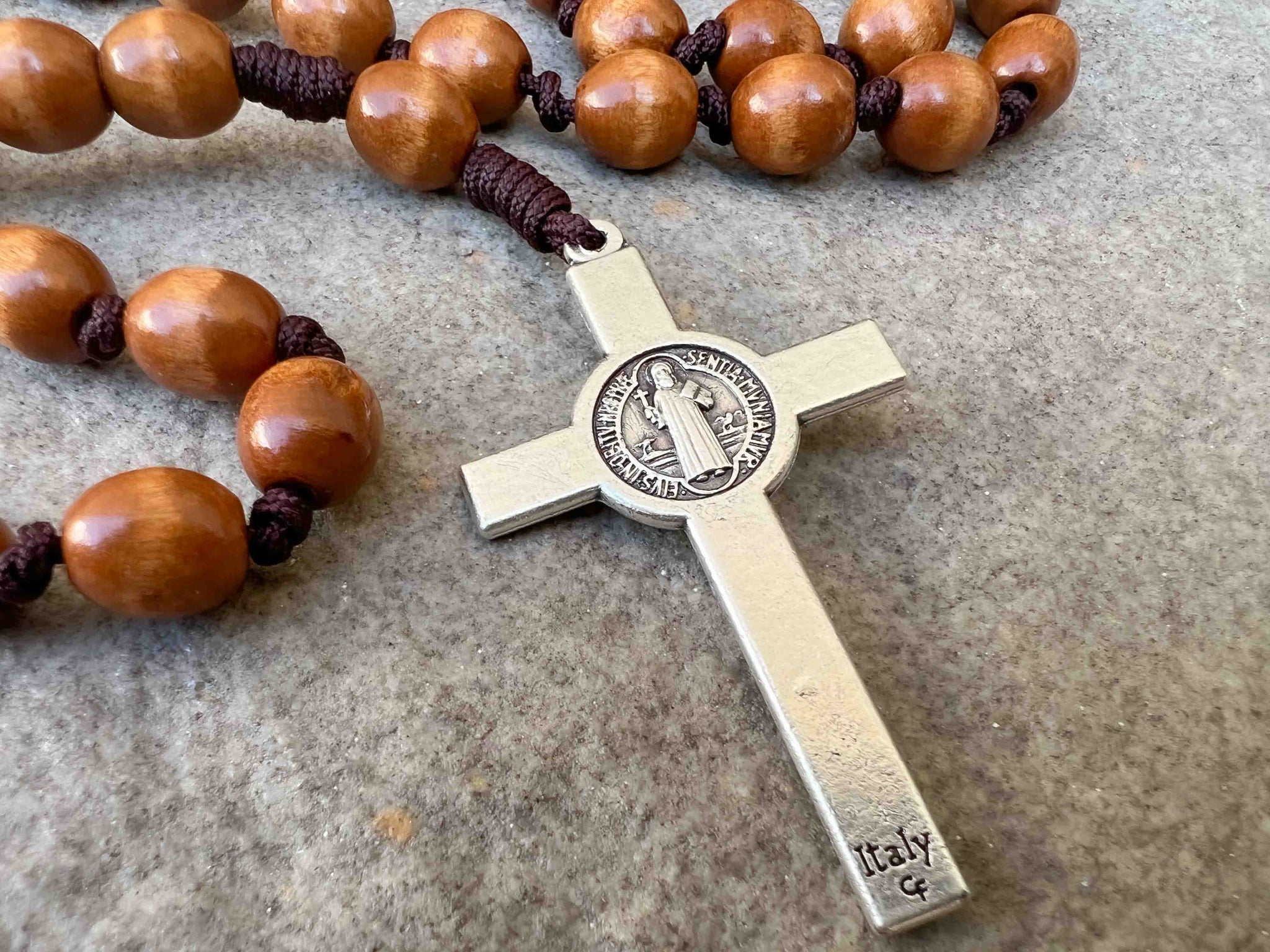 Wooden rosary to hang