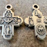 Four Way Cross Pendant Bulk Lot 15 pcs Diy Jewelry Rosary Bracelets Necklaces Catholic Religious Parts
