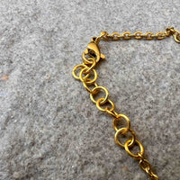 St Benedict Golden Dainty Chain Necklace With Beads