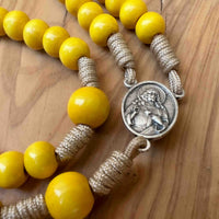 Yellow Wooden Prayer Beads Rosary With Pardon Crucifix Pendant Immaculate Heart Of Mary