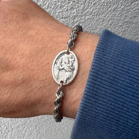 Saint St Christopher Travel Patron Medal Bracelet High Quality Stainless Steel Dainty Chain Catholic Bracelets For Men Women Communion