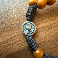 
              Handmade Rosary Bracelet with Carlo Acutis Medal – Olive Wood Beads & Cross – Adjustable Catholic Bracelet from Medjugorje
            
