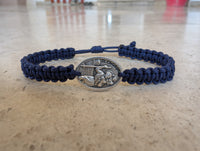 
              St Cristopher Adjustable Catholic Bracelet Religious Jewelry Gift Patron Saint Protection For Men And Women
            