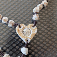 Large Catholic Blessing Rosary Natural Stone Beads Handmade In Medjugorje Home Decor