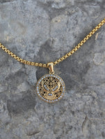 
              Holy Spirit Necklace Gold Dove Pendant with Crystals Medjugorje Inspired Christian Jewelry
            