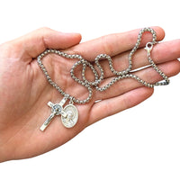 
              Saint Carlo Acutis & Saint Benedict Christian Adjustable Necklace – Faith Protection Jewelry Handmade from Medjugorje
            