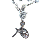 
              Catholic Rosary with St. Benedict St. Michael And Virgin Mary Handmade Metal Prayer Beads For Spiritual Protection
            
