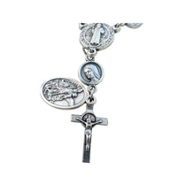
              Catholic Rosary with St. Benedict St. Michael And Virgin Mary Handmade Metal Prayer Beads For Spiritual Protection
            