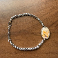 
              Saint Carlo Acutis Adjustable Bracelet – Catholic Chain Bracelet with Color Medal - Religious Christian Gift
            