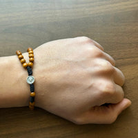 
              Handmade Rosary Bracelet with Carlo Acutis Medal – Olive Wood Beads & Cross – Adjustable Catholic Bracelet from Medjugorje
            