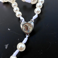 
              White Pearl Rosary Handmade in Medjugorje Catholic Prayer Beads For Women
            