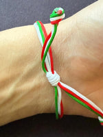 
              Saint Carlo Acutis Flag Bracelet – Handmade in Medjugorje | Adjustable Catholic Cord Bracelet | Faith Gift for Men & Women
            