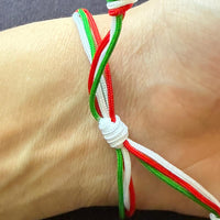 Saint Carlo Acutis Flag Bracelet – Handmade in Medjugorje | Adjustable Catholic Cord Bracelet | Faith Gift for Men & Women