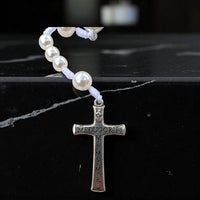 
              White Pearl Rosary Handmade in Medjugorje Catholic Prayer Beads For Women
            