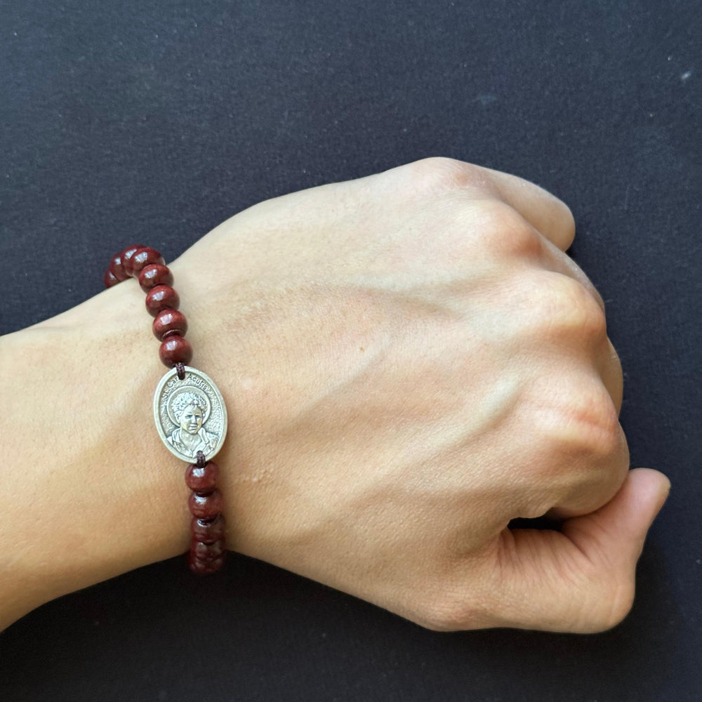 Carlo Acutis Adjustable Christian Bracelet – Handmade Waxed Cord Catholic Jewelry from Medjugorje
