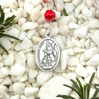 
              Handmade Catholic Prayer Rosary with Semi Colored Saint Michael Medal, Religious Catholic Gift
            