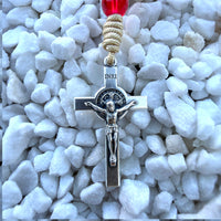 Mini Carlo Acutis Rosary,One-Decade Chaplet With St. Benedict olors,Handmade In MedjugorjeCross,Custom C