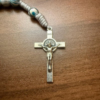 
              Handmade Catholic Mini Rosary, Colored Virgin Mary Medal, One Decade Prayer Gift
            