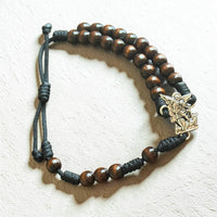 
              St. Michael Wooden Bead Bracelet – Adjustable Catholic Protection Bracelet
            