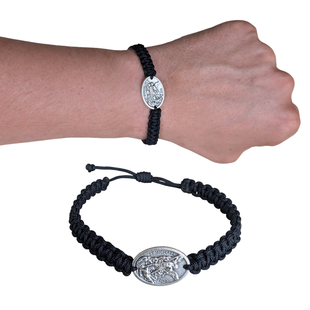 St Michael Custom Catholic Bracelet Choose Saint Medal Color And Size Religious Jewelery Gift For Man Woman Kids