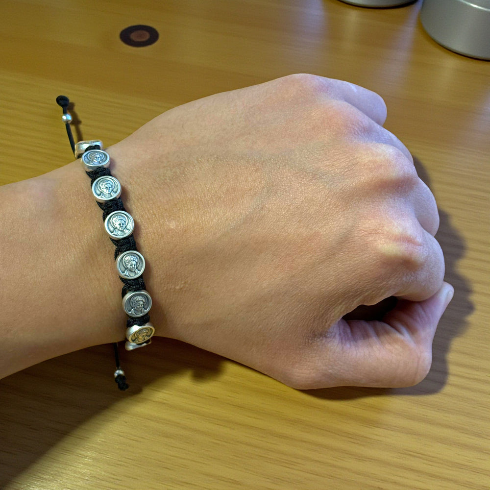 St Michael / Schutzengel Armband - verstellbare Schnur