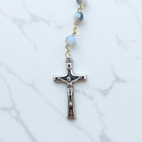 
              Heavenly Blue Beads Medjugorje Rosary – Divine Mercy & Our Lady | Handmade Catholic Prayer Beads for Peace & Protection
            