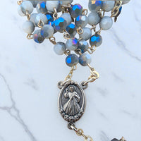 
              Heavenly Blue Beads Medjugorje Rosary – Divine Mercy & Our Lady | Handmade Catholic Prayer Beads for Peace & Protection
            