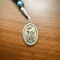 
              Handmade Catholic Mini Rosary, Colored Virgin Mary Medal, One Decade Prayer Gift
            