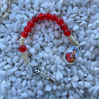 
              Mini Carlo Acutis Rosary,One-Decade Chaplet With St. Benedict olors,Handmade In MedjugorjeCross,Custom C
            