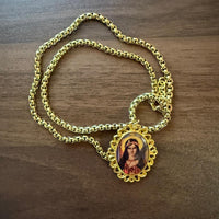 
              Handmade Christian Religious Necklace From Medjugorje St Philomena The Patroness of Miracles And Hope Faith Jewelery
            