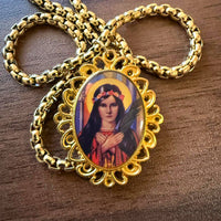 
              Handmade Christian Religious Necklace From Medjugorje St Philomena The Patroness of Miracles And Hope Faith Jewelery
            