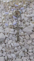 
              White Pearl Rosary Handmade in Medjugorje Catholic Prayer Beads For Women
            