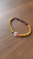
              Saint Carlo Acutis Olive Wood Adjustable Bracelet - Handmade Catholic Gift from Medjugorje
            