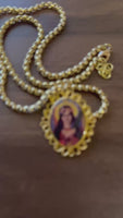 
              Handmade Christian Religious Necklace From Medjugorje St Philomena The Patroness of Miracles And Hope Faith Jewelery
            