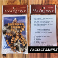 St Benedict Wooden Rosary With Wooden Crosses From Medjugorje Handmade Christian Gift