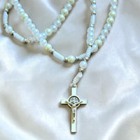 
              Personalized Catholic Pearl Rosary From Medjugorje with Custom Name
            