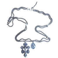 
              Personalized Pardon Crucifix Necklace With Interchangeable Saint Medal And Adjustable Stainless Steel Chain Unisex
            