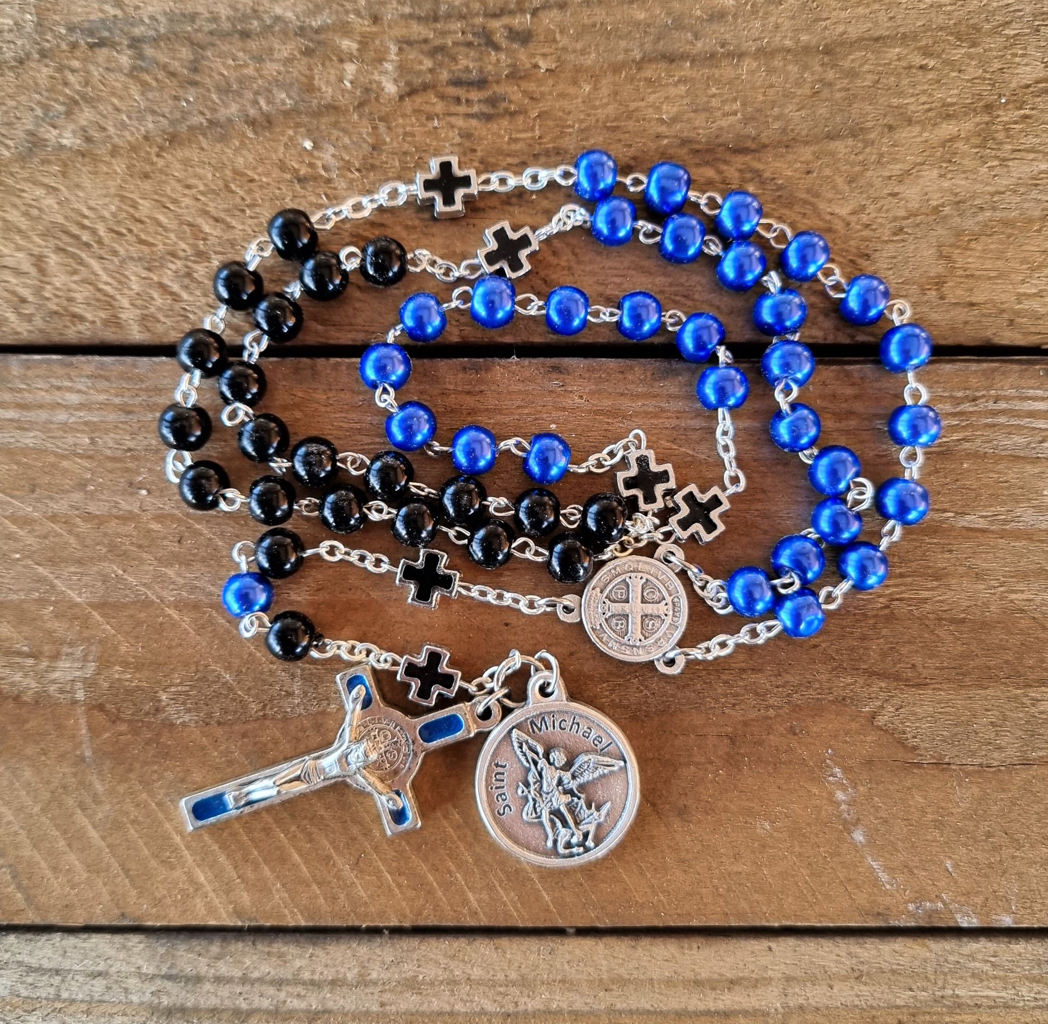 Thin Blue Line - St Michael The Archangel Rosary - Police
