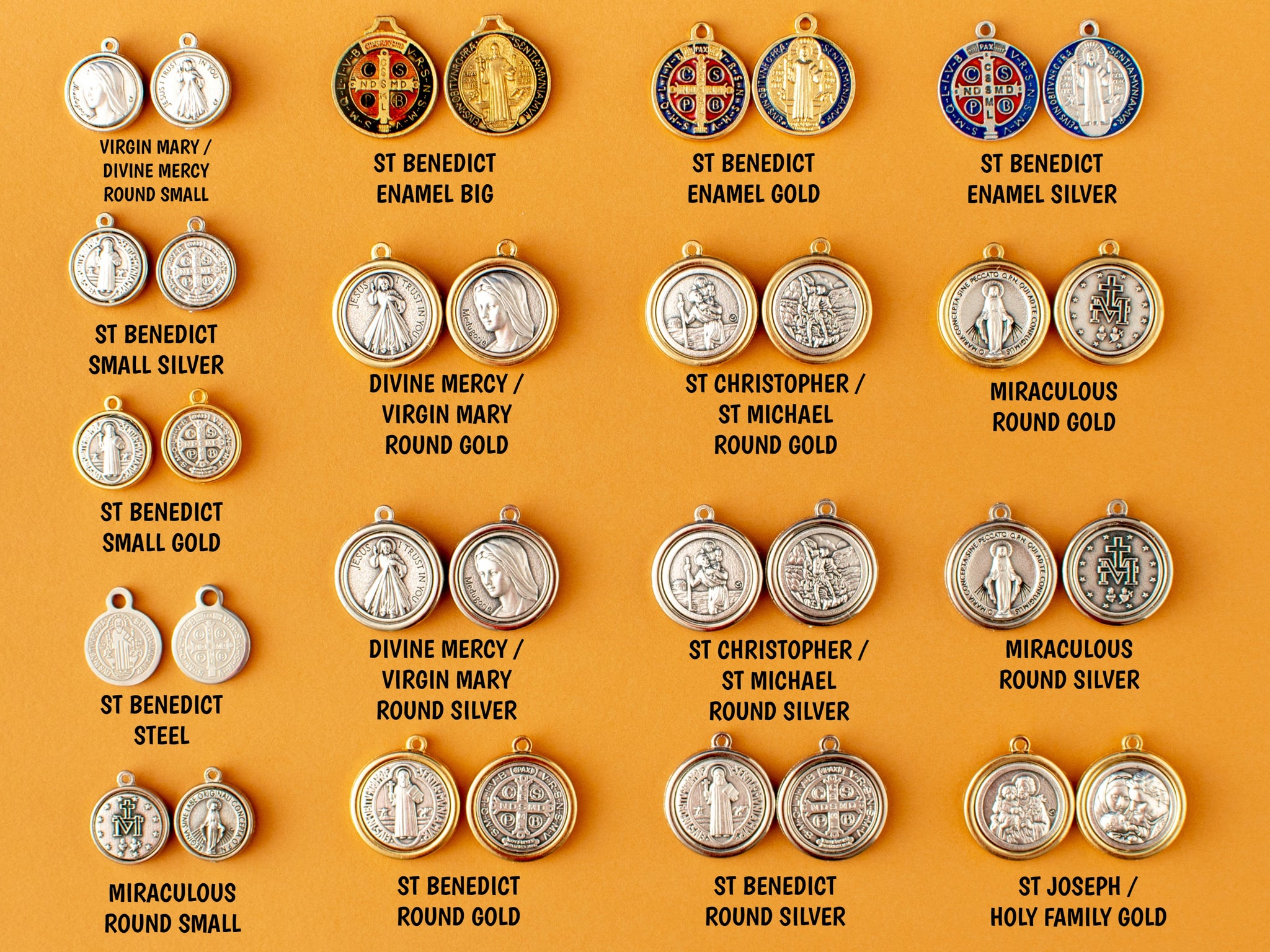 Catholic saint medals necklaces discount