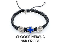 
              Bracelet With Two Small Medals And Cross
            