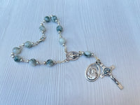 
              One Decade Catholic Rosary With Saint Medal And Cross
            